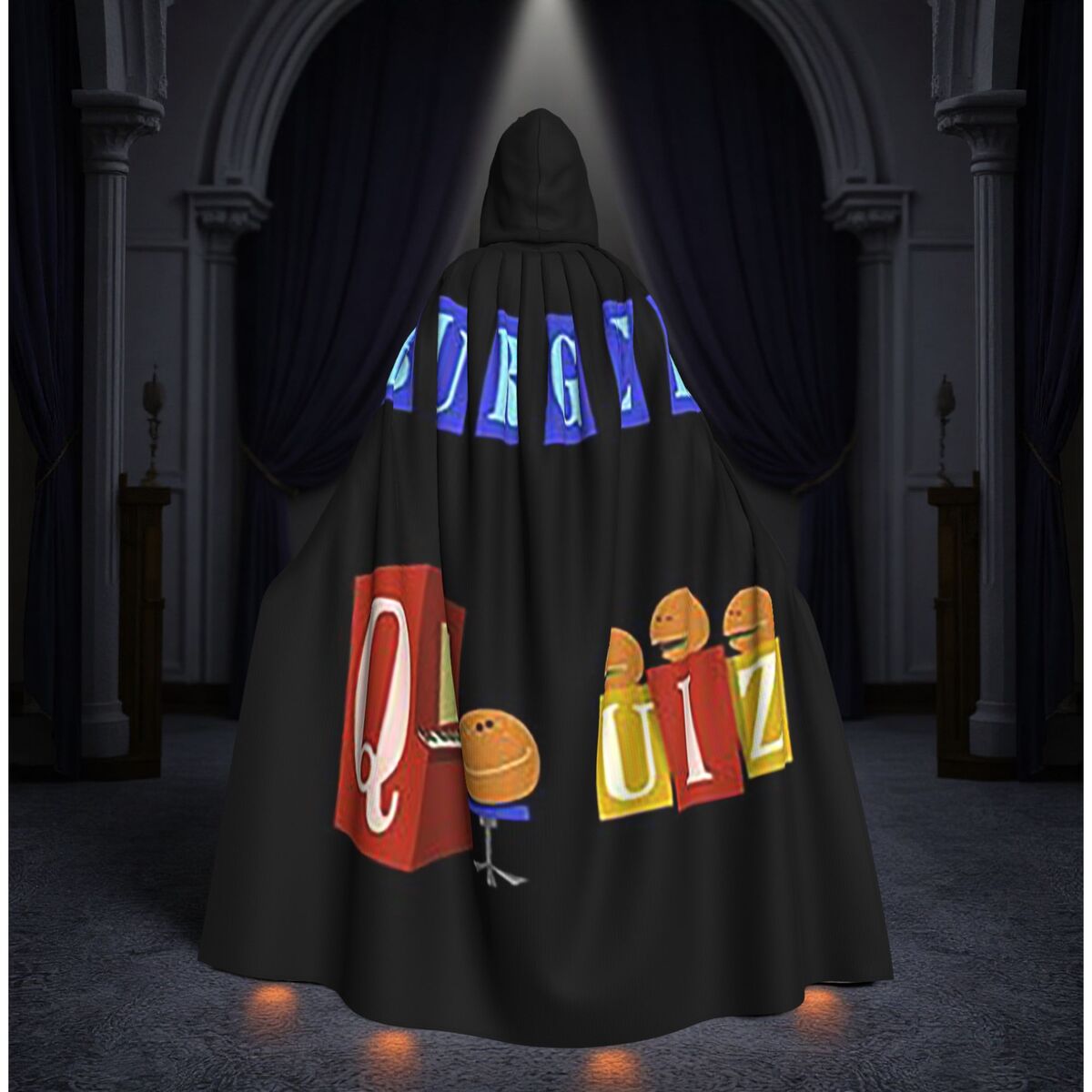 Anime Cosplay Quiz - Burger Quiz Nouveau Logo Cape longue