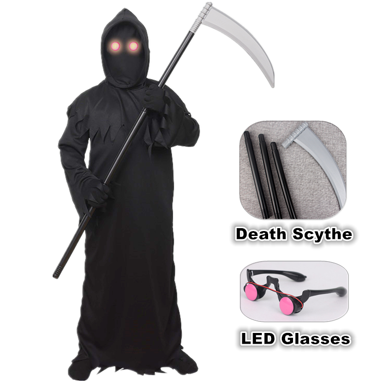 Anime Cosplay Eyes - Costume d'horreur Halloween Grim Reaper, chapeau