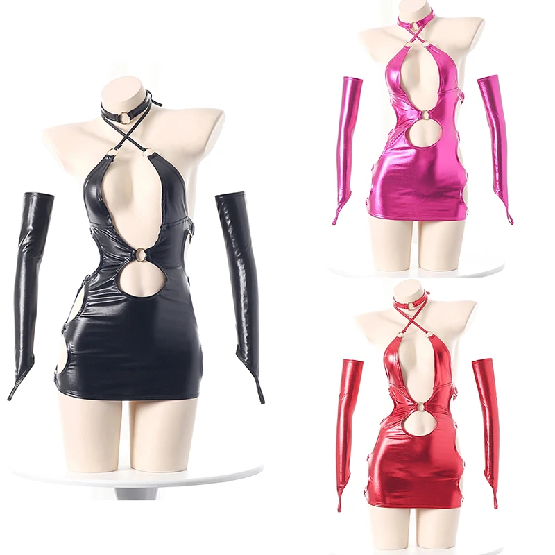 Anime Cosplay Outfit Girl - Robe en cuir moulante style anime