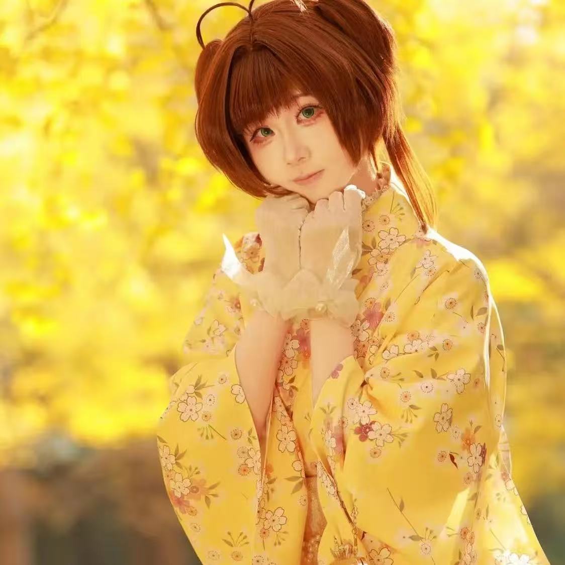 Asian Cosplay Anime - Kimono Anime Mignon pour Filles, Imprimé