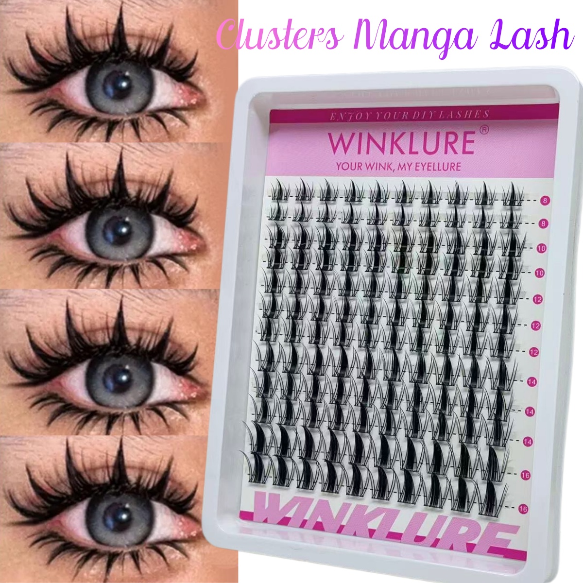 Anime Cosplay Lashes - WINKLURE Kit de Cils en Grappes