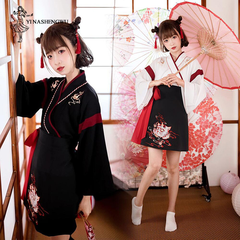 Demon Slayer Haori - Robe Kimono japonaise pour femmes, jupes