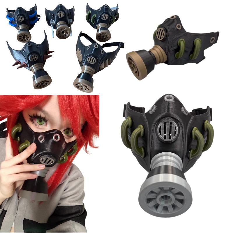 Anime Cosplay To Buy - Masque à gaz noir imprimé en