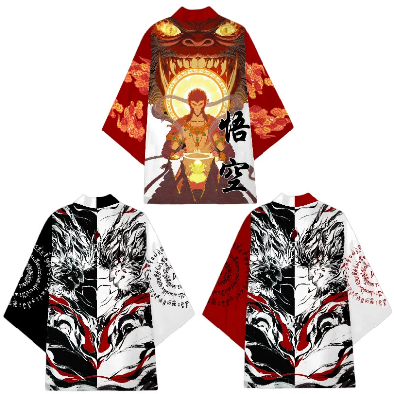 Asian Cosplay Anime - Mythe noir WuKong Cosplay Kimono hommes