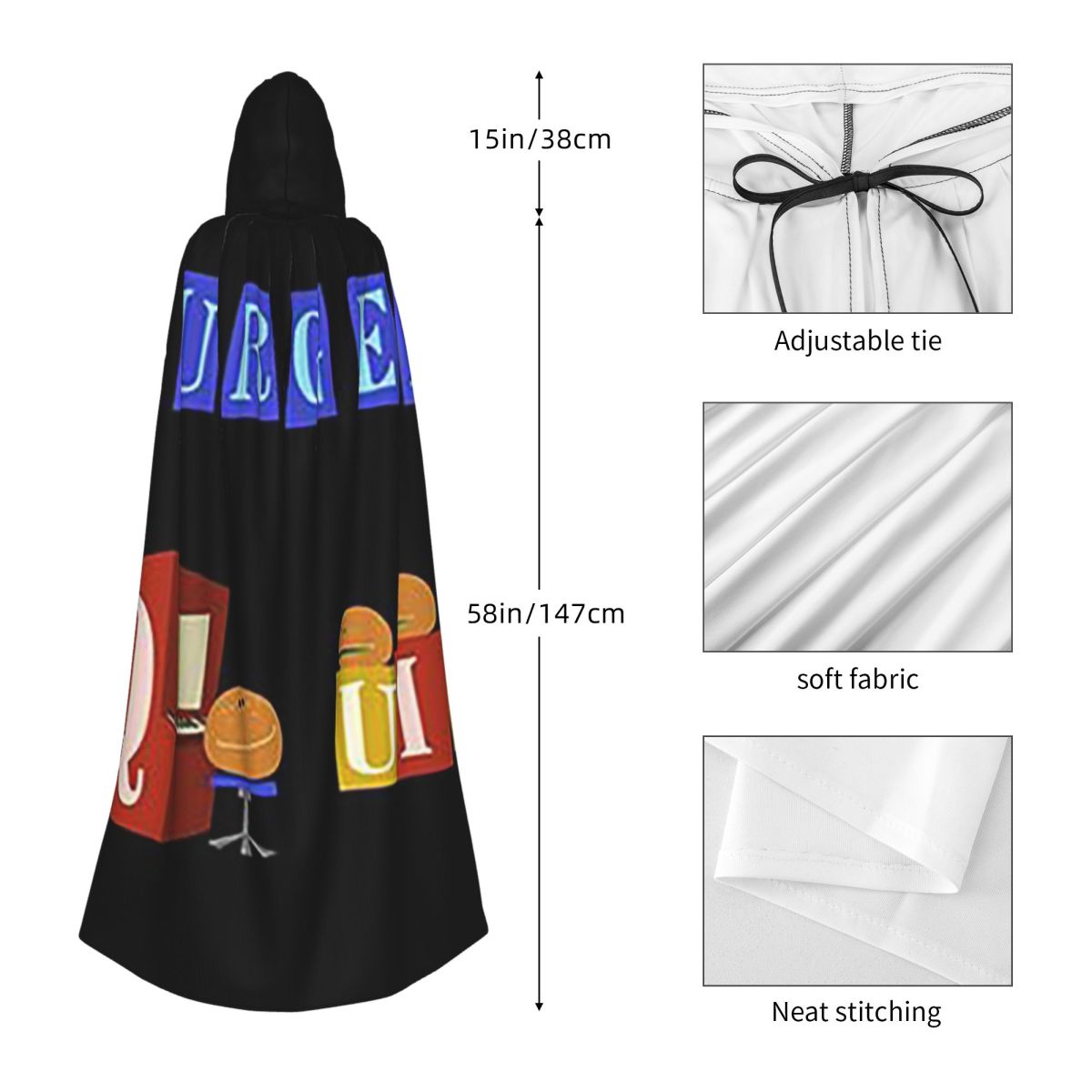 Burger Quiz Nouveau Logo Cape  - Anime Cosplay Quiz avis et prix