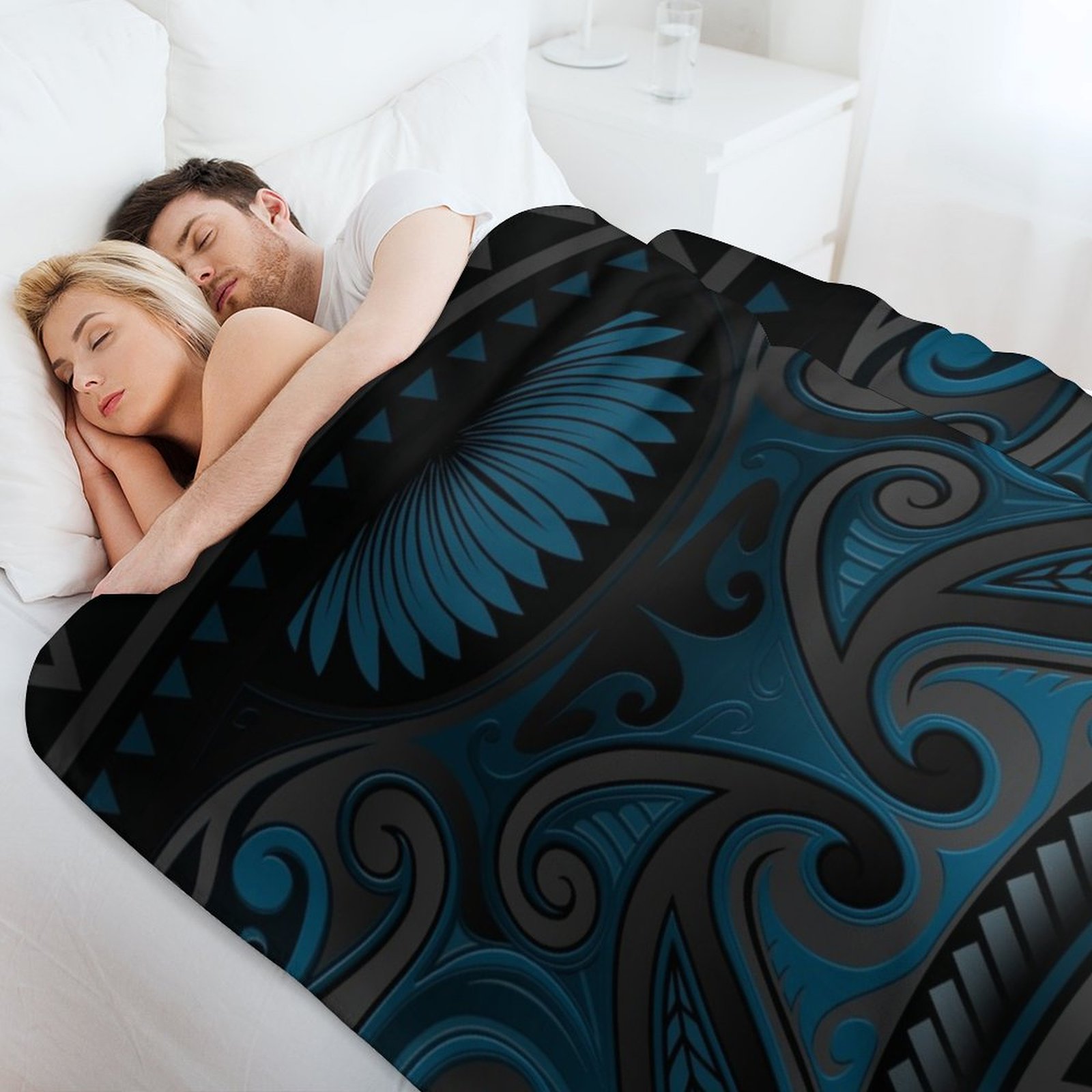 Couverture décorative bleu-gri - Anime Cosplay New Zealand avis et prix