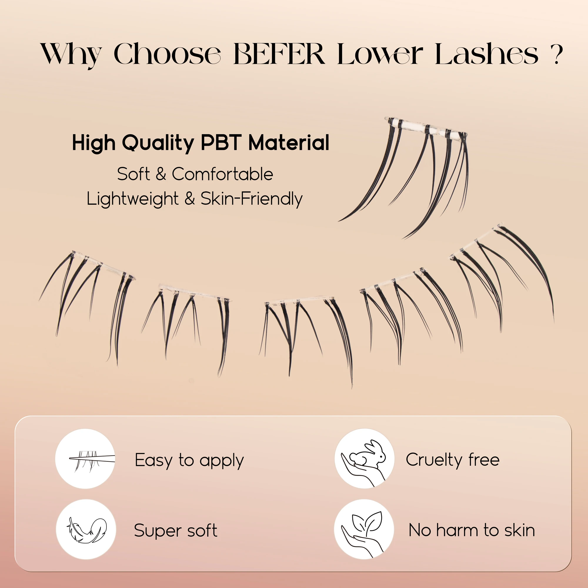 Befer – Cils inférieurs auto-a - Anime Cosplay Lashes avis et prix
