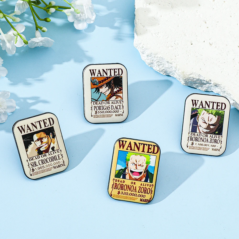 Lot de 4 broches émaillées cré - Anime Cosplay One Piece avis et prix