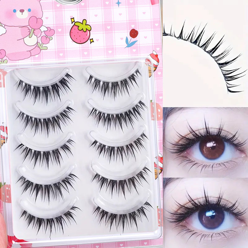 5 paires de faux cils effet de - Anime Cosplay Lashes avis et prix