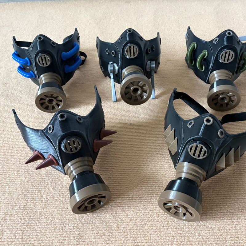 Masque à gaz noir imprimé en 3 - Anime Cosplay To Buy avis et prix