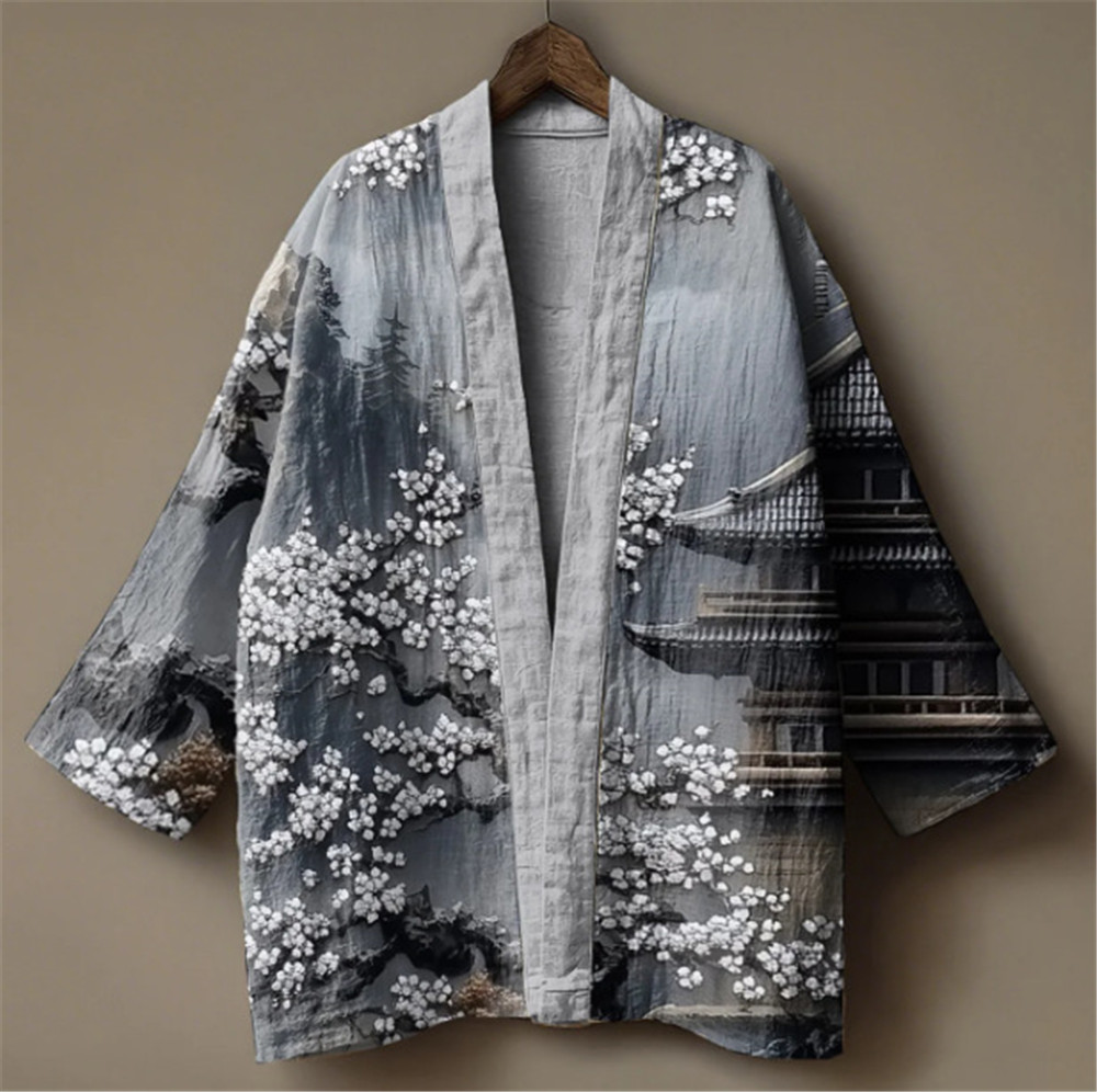 Kimono japonais imprimé grue p - Demon Slayer Haori avis et prix