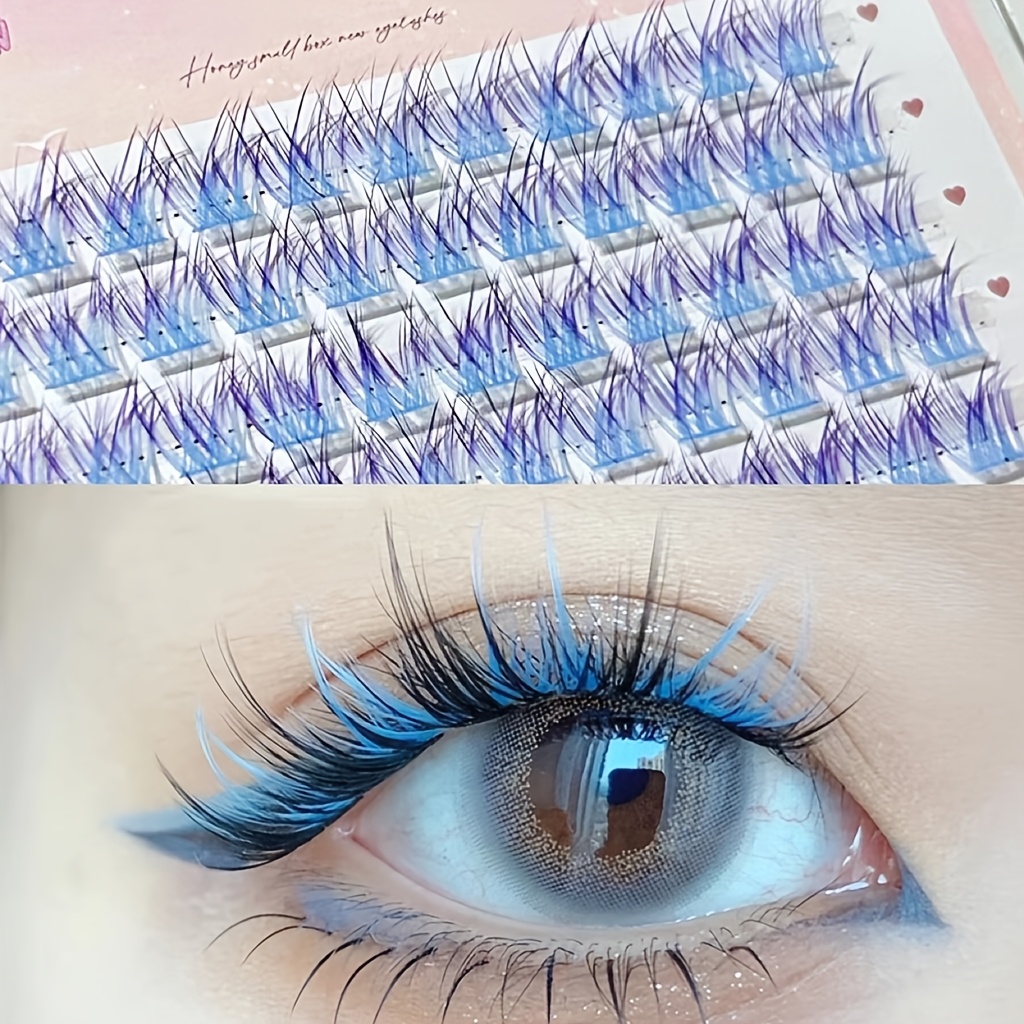 Cils colorés Mixiaohe, 60 bouq - Anime Cosplay Lashes avis et prix